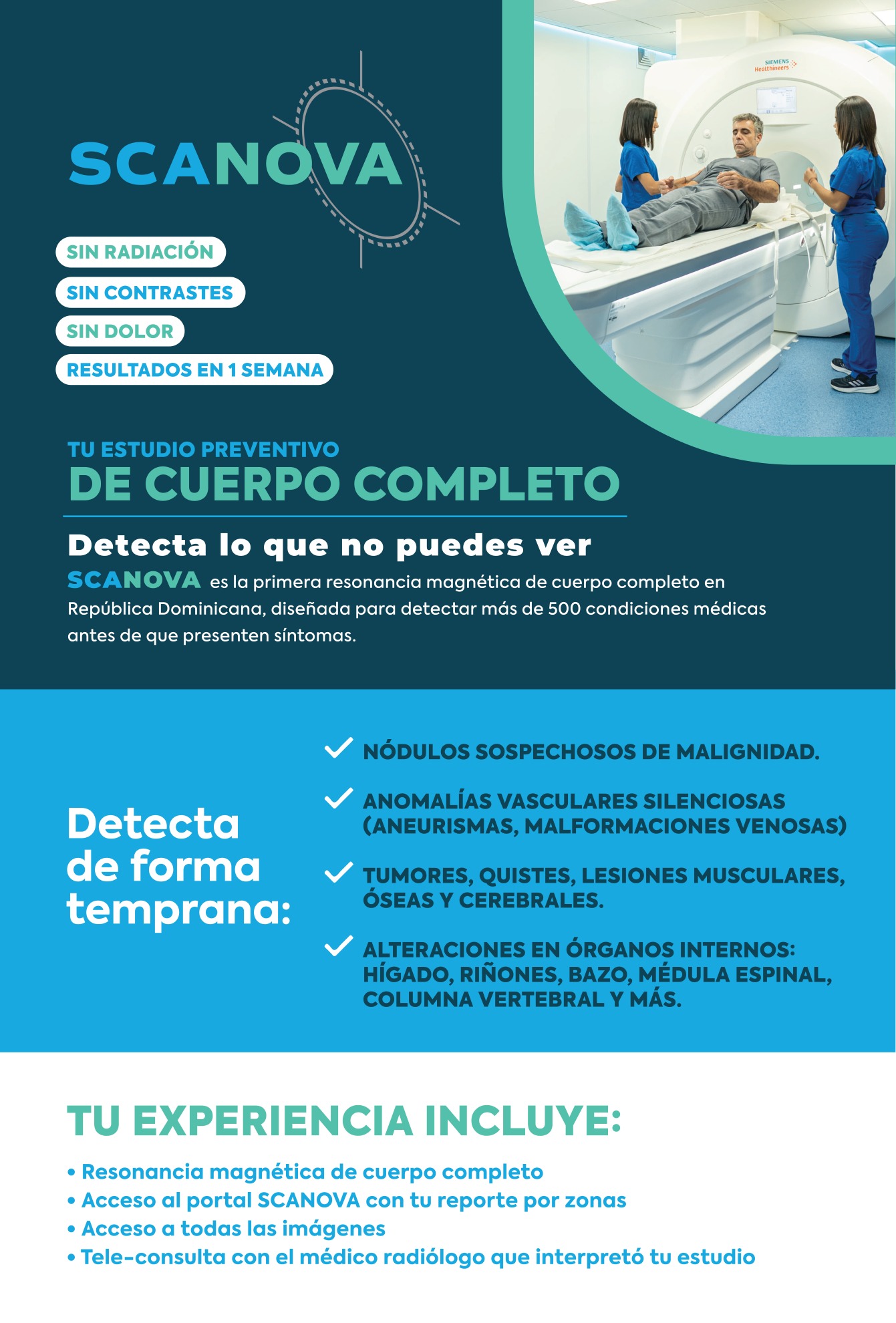 SCANOVA: estudio preventivo de cuerpo completo y servicios incluidos